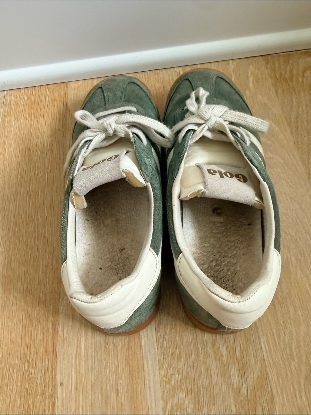 Gola Elan Sneakers Green White Women’s Size 7 - Picture 3 of 6